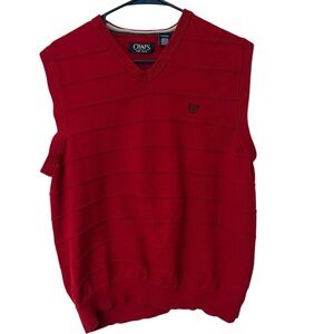 Chaps Men's Red Sweater Vest
